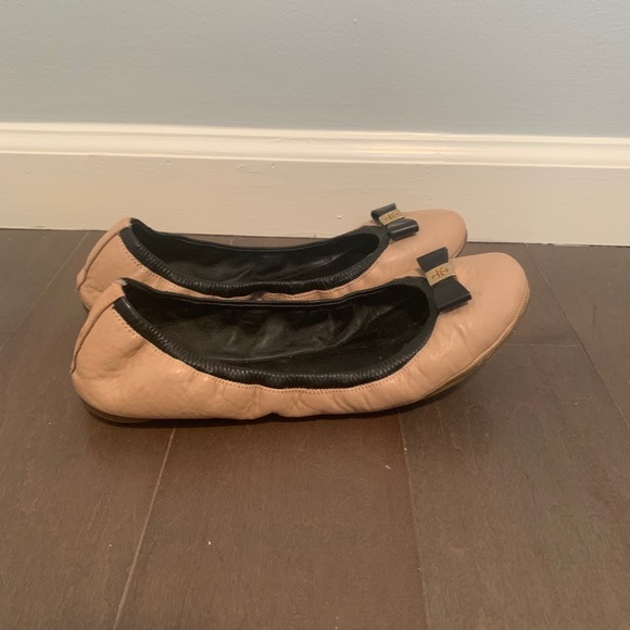 Tory Burch Eddie Bow Flat - Classic Two Tone - Picture 9 of 11